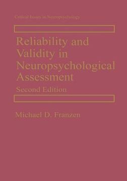 portada reliability and validity in neuropsychological assessment