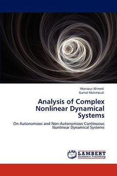 portada analysis of complex nonlinear dynamical systems (en Inglés)