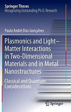portada Plasmonics and Light-Matter Interactions in Two-Dimensional Materials and in Metal Nanostructures: Classical and Quantum Considerations (Springer Theses) 