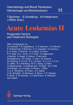 portada acute leukemias ii: prognostic factors and treatment strategies (in English)