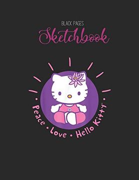 portada Black Paper Sketchbook: Motivational Trainer Workout bar Nobody Cares Work Harder Designed Black Paper Sketch Book for Drawing Sketching and Writing. Workout Marble Size Kawaii Kitty 8. 5Inx11In 