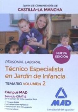 portada Técnico Especialista en Jardín de Infancia (Personal Laboral de la Junta de Comunidades de Castilla-La Mancha). Temario Volumen 2