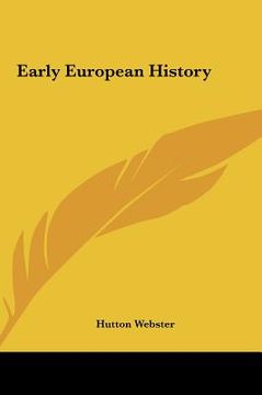 portada early european history (en Inglés)