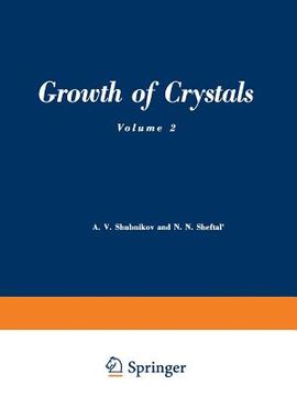 portada Growth of Crystals: Volume 2 (en Inglés)