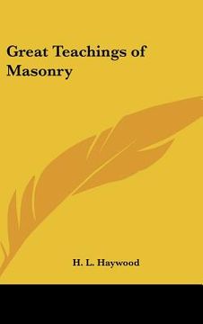 portada great teachings of masonry (en Inglés)