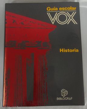 portada Guía Escolar Vox. Historia