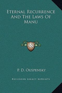 portada eternal recurrence and the laws of manu (en Inglés)