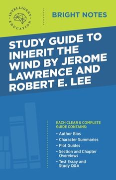 portada Study Guide to Inherit the Wind by Jerome Lawrence and Robert E. Lee