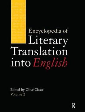 portada Encyclopedia of Literary Translation Into English (en Inglés)