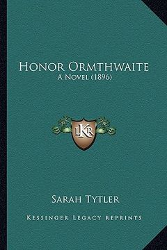 portada honor ormthwaite: a novel (1896) (en Inglés)