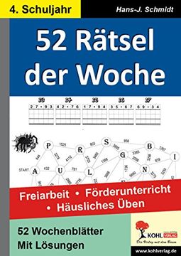 portada 52 Rätsel der Woche / 4. Schuljahr: Freiarbeit - Förderunterricht - Häusliches Üben (en Alemán)