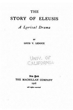 portada The story of Eleusis, a lyrical drama