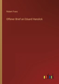 portada Offener Brief an Eduard Hanslick (en Alemán)