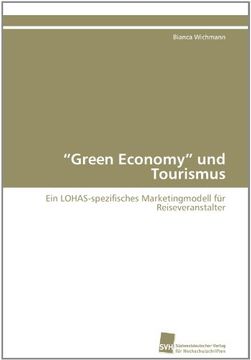 portada "Green Economy" Und Tourismus