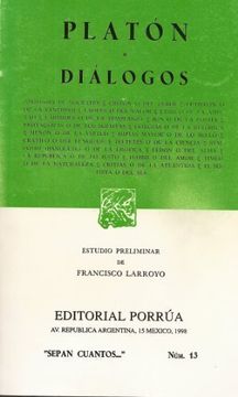 portada Platon Dialogos (Coleccion "Sepan Cuantos")