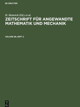 portada Zeitschrift für Angewandte Mathematik und Mechanik. Volume 69, Heft 2 (en Inglés)