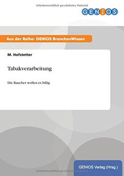 portada Tabakverarbeitung (German Edition)