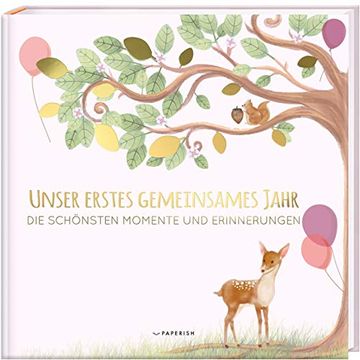 portada Babyalbum - Unser Erstes Gemeinsames Jahr (Rosé) - die Schönsten Momente und Erinnerungen - ein Bezauberndes Erinnerungsalbum zur Geburt (Babybuch zum Eintragen) (in German)