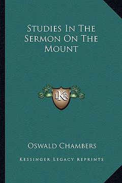 portada studies in the sermon on the mount (en Inglés)