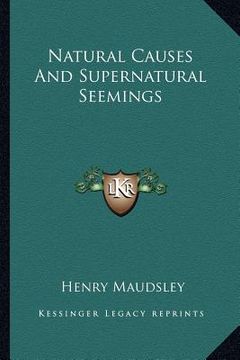 portada natural causes and supernatural seemings (in English)
