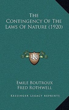 portada the contingency of the laws of nature (1920) (in English)