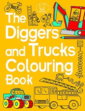 portada The Diggers and Trucks Colouring Book (Buster Activity) (en Inglés)