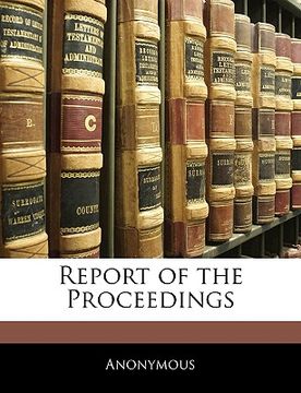 portada report of the proceedings