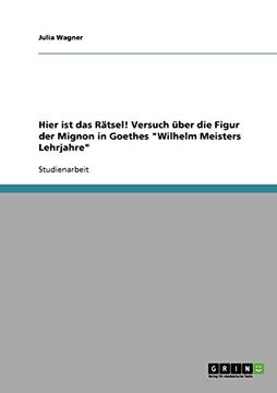 portada Hier ist das Rätsel! Versuch über die Figur der Mignon in Goethes "Wilhelm Meisters Lehrjahre" (German Edition)