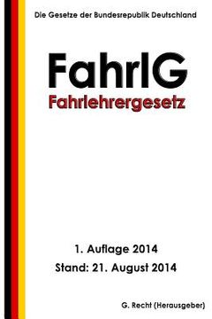 portada Fahrlehrergesetz - FahrlG (en Alemán)