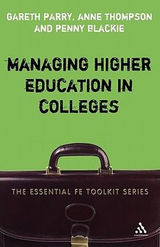 portada managing higher education in colleges (en Inglés)