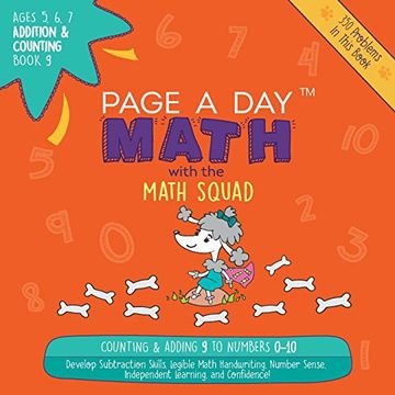 portada Page A Day Math Addition & Counting Book 9: Adding 9 to the Numbers 0-10