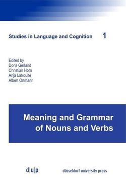 portada Meaning and Grammar of Nouns and Verbs (en Inglés)