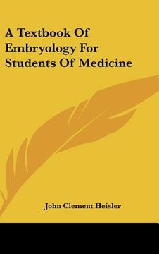 portada a textbook of embryology for students of medicine (en Inglés)