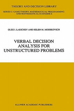 portada verbal decision analysis for unstructured problems (en Inglés)