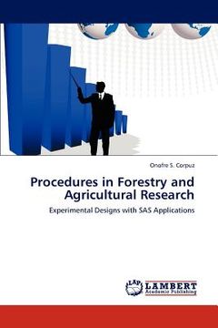 portada procedures in forestry and agricultural research (in English)