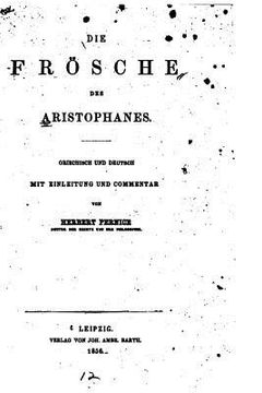 portada Die Frösche des Aristophanes (en Alemán)