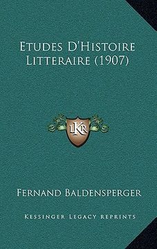 portada Etudes D'Histoire Litteraire (1907) (in French)