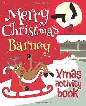 portada Merry Christmas Barney - Xmas Activity Book: (Personalized Children's Activity Book)