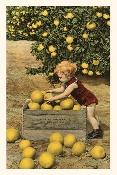 portada Vintage Journal Child with Crate of Grapefruit (en Inglés)