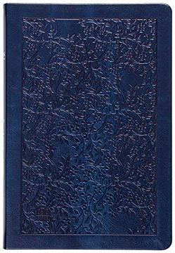 portada The Passion Translation new Testament With Psalms Proverbs and Song of Songs (2020 Edn) Large Print Navy Faux Leather (en Inglés)