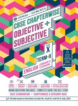 portada English Chapterwise Objective + Subjective for CBSE Class 10 Term 2 Exam (en Inglés)