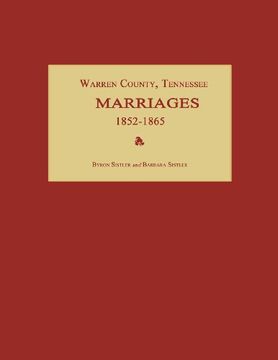 portada warren county, tennessee, marriages 1852-1865 (en Inglés)