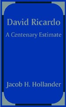 portada david ricardo: a centenary estimate