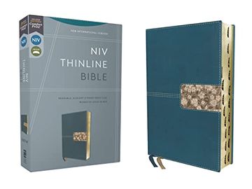 portada Niv, Thinline Bible, Leathersoft, Teal, red Letter, Thumb Indexed, Comfort Print (en Inglés)