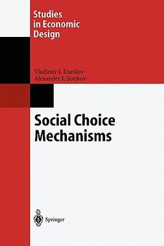 portada social choice mechanisms (en Inglés)