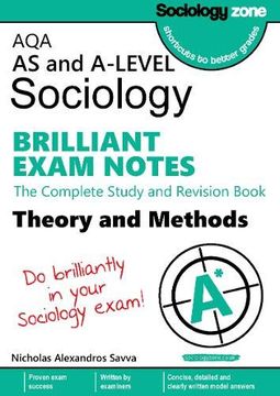 portada Aqa Sociology Brilliant Exam Notes: Theory and Methods: A-Level: Theory and Methods: A-Level (en Inglés)