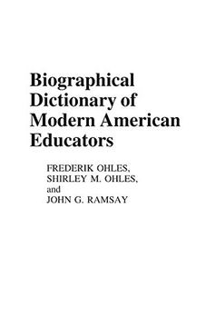 portada Biographical Dictionary of Modern American Educators 