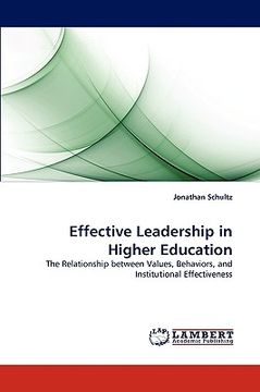 portada effective leadership in higher education (en Inglés)
