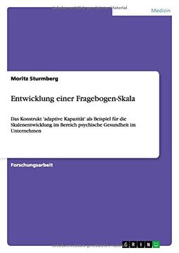 portada Entwicklung einer Fragebogen-Skala (German Edition)