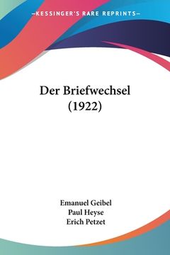 portada Der Briefwechsel (1922) (in German)